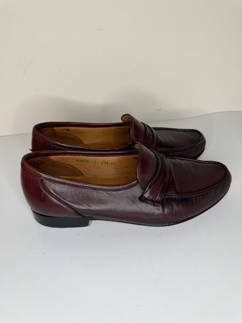 Allen Edmonds Bergamo Moc Toe Brown Leather Slip On Loafers Men’s 9D 49070 Italy
